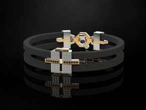 bracciale in gomma gioielli braccialetto di stampa 3dprinted stampabile il design gioiello d'oro moda printabl la oro altri prototipazione argento uomo donna bracciali 3d print model - Mito3D