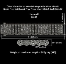 braccialetto scandinavo braccialetti argento gioielleria stampabile stampa 3dprinted attraversare motociclista thor odino dio tyr oro heimdall loki 3d print model - Mito3D