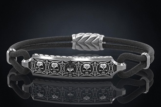 bracelet crânes sous la peau fermoir magnétique 295 bijoux 3dprinted de conception mode or joyau d'impression printabl imprimable l'impression le prototypage d'argent des les bracelets 3d print model - Mito3D