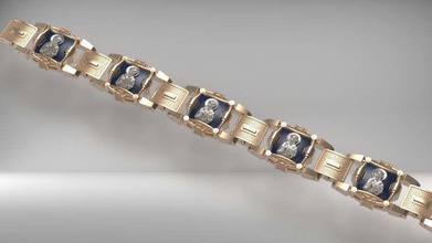 bracciale di san nicola braccialetto gioielli stampa 3dprinted stampabile il design gioiello d'oro moda printabl la oro prototipazione argento bracciali stnicholas amuleto 3d print model - Mito3D