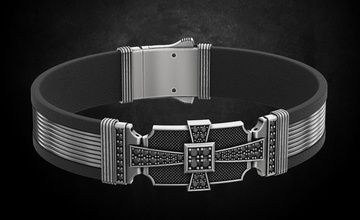 bracelet pierres de croix sous la peau 197 bijoux 3dprinted conception mode or joyau d'impression printabl imprimable l'impression le prototypage d'argent les en vertu l' bracelets 3d print model - Mito3D