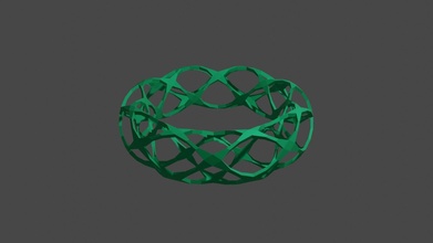 bracelet style voronoi green jewelry circle shape design bangle art fashion 3d print model - Mito3D
