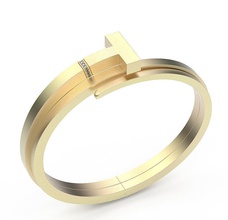 braccialetto simbolo oro argento gemme regalo piazza avvolgere stile moda gioielleria braccialetti 3d print model - Mito3D