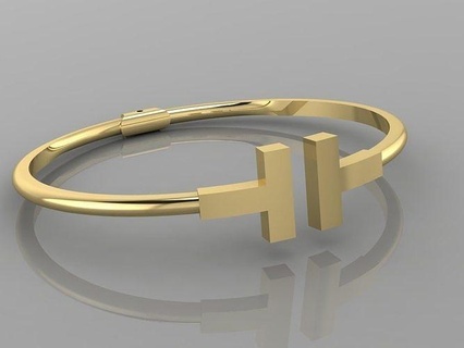 braccialetto tiffany gioielleria argento oro sterlina design braccialetti 3d print model - Mito3D