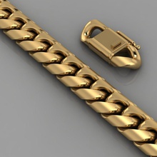 pulseira jóias cadeia ouro de prata jóia platina pulseiras colar 3d print model - Mito3D