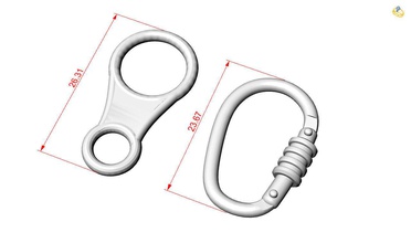 las pulseras de la moda rappel equipos oro acero plata chrome el gancho los pernos ancla cinturones seguridad 3d print model - Mito3D