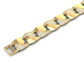 bracelets 1345 bijoux mode accessoires or diamant homme Hommes femme femmes unisexe conception feng shui 3d print model - Mito3D