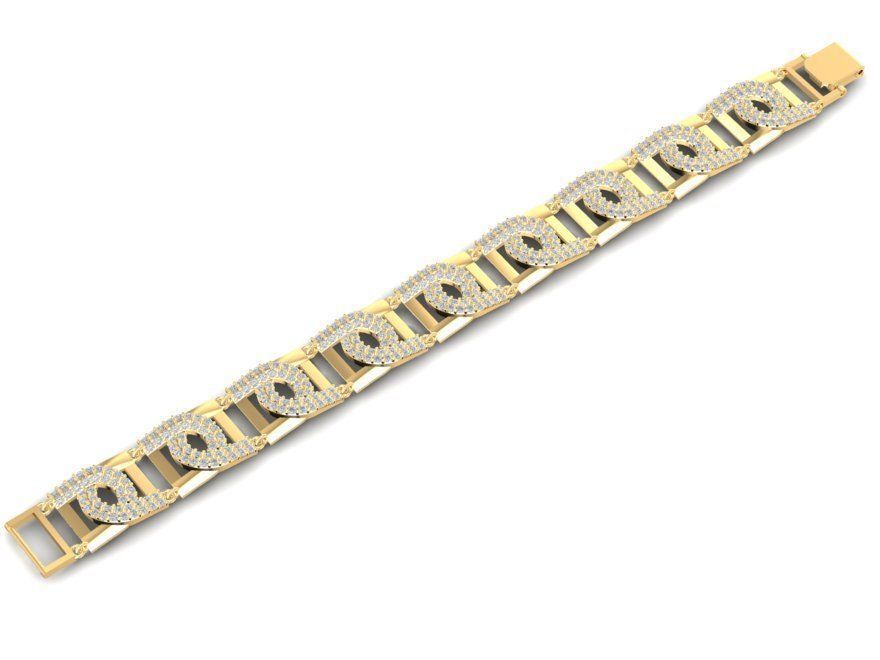 braccialetti 1348 gioielleria moda accessori oro diamante donna donne design feng shui 3D print model - Mito3D