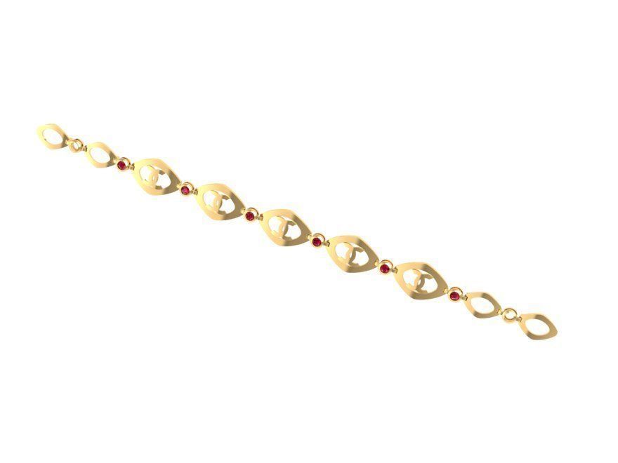 braccialetti 1361 gioielleria moda Accessori oro diamante uomo uomini donna donne unisex design feng shui 3D print model - Mito3D