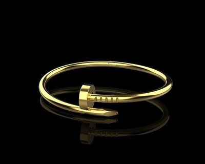 braccialetti 16 taglia braccialetto chiodo platino moda bellezza stampabile gioielleria famoso splendente lusso classico 3dmodel diamanti elegante romanza gioiello Fidanzamento amore 3d print model - Mito3D