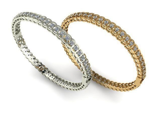 bracelets diamond printable white ring gem jewelry 3D print model - Mito3D