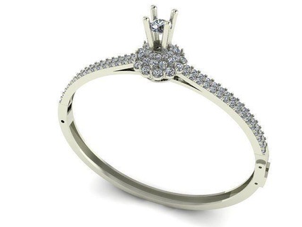 bracelets diamond bracelets diamond diamond ring printable white jewelry  3d print model - Mito3D