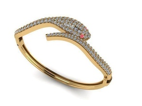 bracelets diamond bangle jewelry gold fashion 3d print model - Mito3D