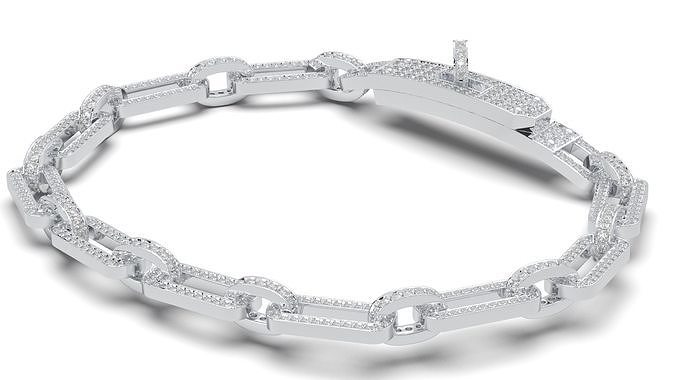 braccialetti Ermete oro gioielleria diamante 3D print model - Mito3D