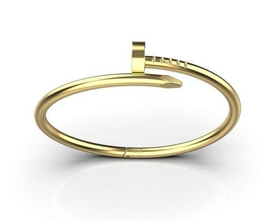 pulseiras nal 15 Tamanho jóias diamante imprimível famoso unha pulseira brilhante moda beleza brinco marca jóia popular anel branco prata joalheria unhas 3d print model - Mito3D