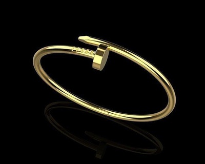 Armbänder nal 20 Größe Gold Schmuck Diamant druckbar berühmt Nagel Armband brillant Mode Schönheit Ohrring Marke Juwel Beliebt Ring Weiß Silber 3d print model - Mito3D