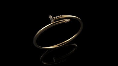 pulseiras jóias ouro sterling de prata pedra pulseira safira branco vintag colar moda beleza 3d print model - Mito3D
