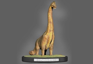 brachiosaure dinosaur animal prehistoric jurassic reptile creature nature fantasy fictional monster dino science biology 3d print model - Mito3D