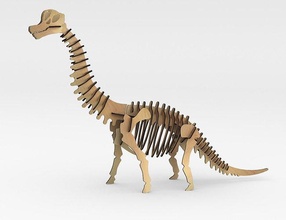brachiosaurio - rompecabezas 3d brachiosaurus dinosaurio dinosaur fosil skeleton puzzle games toys 3d print model - Mito3D