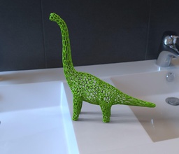 brachiosaurus dinosaur voronoi effect prehistoric animal nature museum dino 3d print printable art mathematical 3d print model - Mito3D