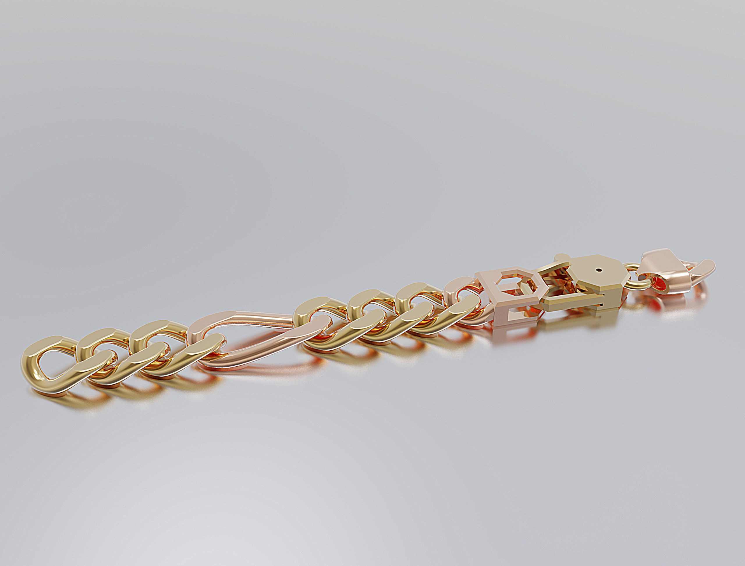 Armband Gold Silber Frauen Kette Körper Halskette Juwel Schmuck Illustration Mode plat drucken Nashorn Kunst Saphir brillant Armbänder 3D print model - Mito3D