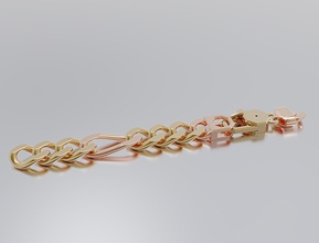 braccialetto oro argento donne uomo catena corpo collana gemma gioielleria illustrazione moda plat Stampa rinoceronte arte zaffiro brillante braccialetti 3d print model - Mito3D