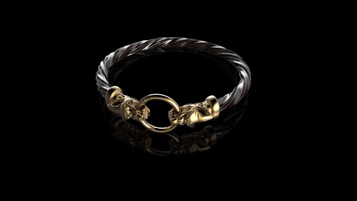 braclet 03 ouro de prata sterling jóias platina pulseiras vintag safira engagem anel diamante 3d print model - Mito3D