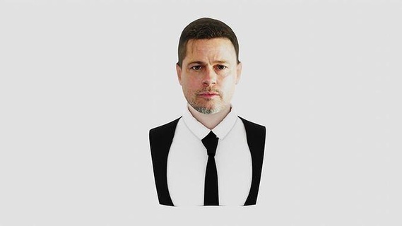 brad pitt actor movie hollywood character man human body head pose model people clothing realistic anatomy hair young print boy male bust art sculptures 3d print model - Mito3D