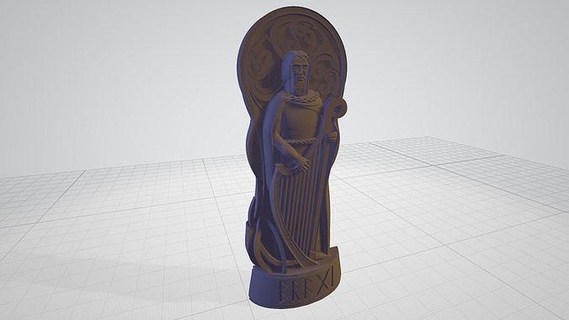 bragi goddess stl goddes statue mythology art sculptures 3d print model - Mito3D