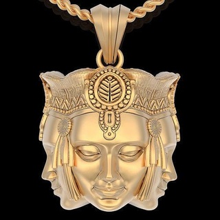 brahma silver gold jewelry 3d printable model sculpture head statue god hindu sterling zbrush wedding engagement platin trend fashion fantasy pendants 3d print model - Mito3D