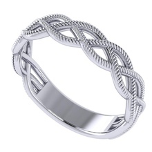 trenza anillo joyería joya platino Moda accesorio oro plata 3d modelo libra esterlina brillante belleza Arte anillos 3d print model - Mito3D