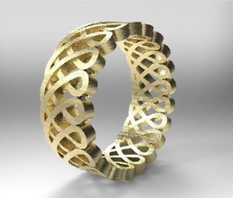 geflochten keltisch ring 3dring 3dmodel schmuck usa kanada italien gold hochzeit band cad druckbar juwel silber ringe 3d print model - Mito3D
