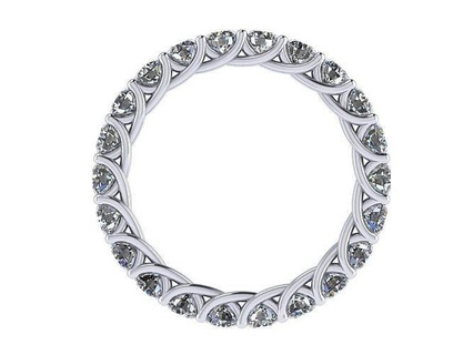 tressé diamant engagement bague mariage bijoux or imprimable anneaux brillant gemme goujat came 3d impression rhinocéros matrice vente acheter 3d print model - Mito3D