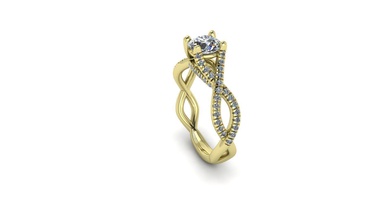 trançado anel de noivado 20 jóias o engajamento a trança casamento ouro jóia gem diamante senhoras banda moda prata anéis printable sterling instrução 3d print model - Mito3D
