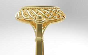 trenzado anillo joyería joya imprimible oro anillos 3d print model - Mito3D