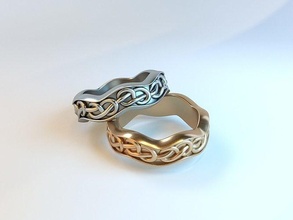 intrecciato squillare gioielleria platino prezioso stampabile brillante oro moda lusso anelli 3d print model - Mito3D
