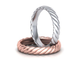 braided rope band ring 4mm wide 3dmodel jewelry fashion wedding cad rings anniversary usa canada bands uk europe greece twisted printable 3d print model - Mito3D
