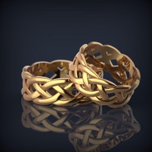 braided wedding jewelry rings gold design art silver printable jewellery luxary white platinum brilliant unique fashin ring bands fashion 3d print model - Mito3D