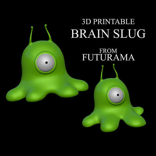 brain slug futurama - action neutral pose scifi toy cartoon toon creature alien fun funny space animation cute actionfigure figure figurine miniature toys games 3D print model - Mito3D