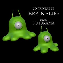 cervello lumaca futurama azione neutro posa scifi giocattolo cartone animato toon creatura alieno divertimento divertente spazio animazione carina figura figurina miniatura giocattoli 3d print model - Mito3D