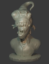 brain sucker alien scifi humor figure sculpture art sculptures 3d print model - Mito3D