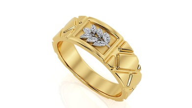 ramo banda de anel r ba 0014 jóias brilhantes pingente eua o canadá a europa engajamento casamento 14k design moda prata ouro jóia curvas brinco folha anéis 3d print model - Mito3D
