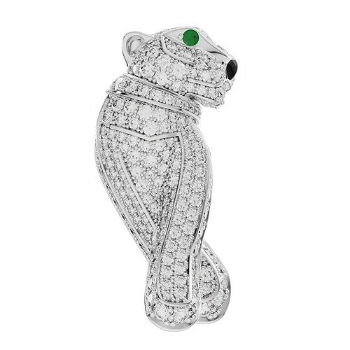 marca panthere pingente diamantes pantera tigre gato gatinha leão Puma joalheria jóias moda jóia panter ouro diamante luxo réplica pingentes 3D print model - Mito3D