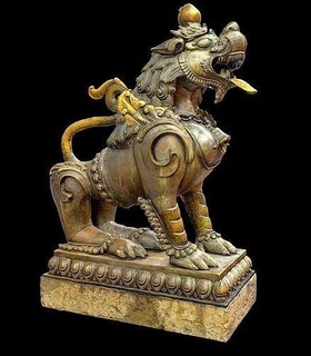 brass lion w3 lod - nepal heritage brass lion w3 lod nepal heritage science biology  3d print model - Mito3D
