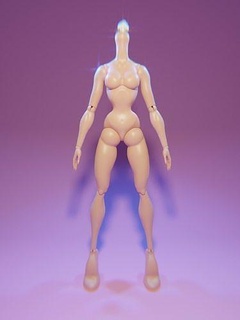 Bratz inspirado fêmea corpo anatomia figura mulher boneca bjd articulado monstro Alto jogos brinquedos 3d print model - Mito3D