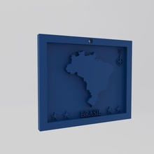 brazil brasil harita 3d yazdır model amerika 3dprint figürinler minyatürler duvar dekor ulusal heykel anahtar zincir sanat plastik geometrik okul öncesi 3dprinting ülke dünya brezilya bilim 3d print model - Mito3D