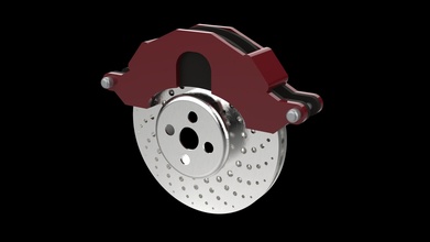 kırmak disk çelik tekerlek fren araba yarış metalik teknoloji makine tasarım alüminyum anotlanmış cıvata krom sırlı 3d bilim mühendislik 3d print model - Mito3D