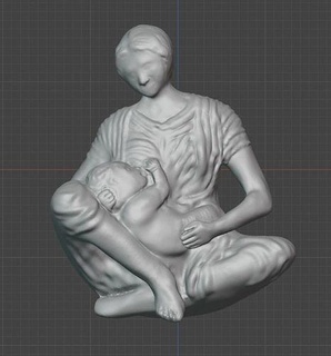 breast feeding mom motherhood breastfeeding baby nurturing parenting infant bonding love maternal care natural art sculptures 3d print model - Mito3D