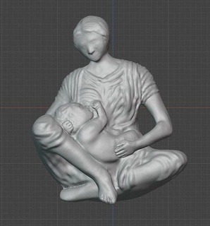 Brust Fütterung Mama Mutterschaft Stillen Baby pflegend Erziehung Säugling Verbindung Liebe mütterlicherseits Pflege Kunst Skulpturen 3d print model - Mito3D