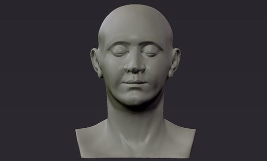 breathe - sculpture woman figure meditation bust face anatomy classical clasic statue heads head art smile eyes closed female sculptures 3d print model - Mito3D